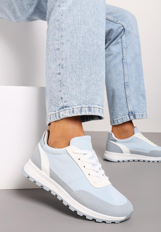 Niebieskie Sneakersy Sznurowane Egrania 1