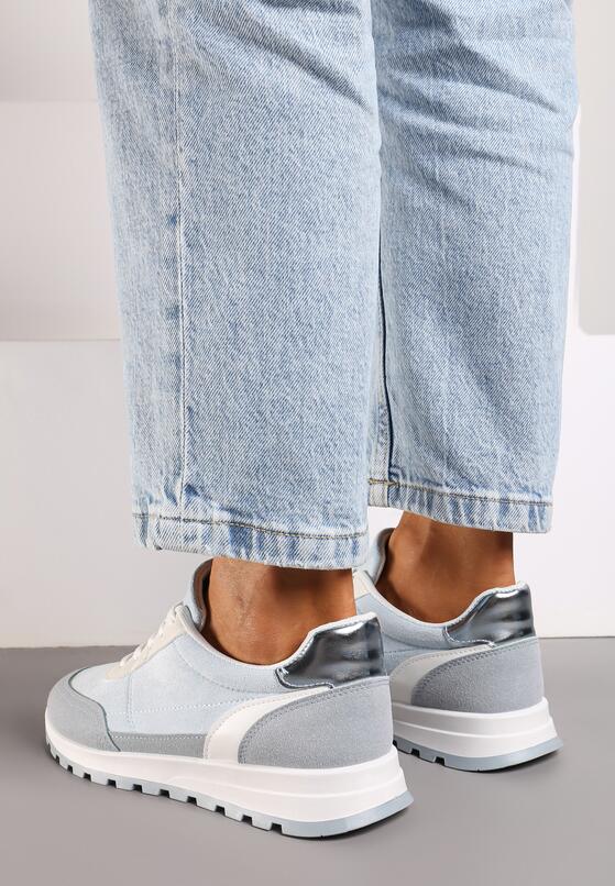 Niebieskie Sneakersy Sznurowane Egrania 3
