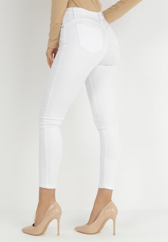 Białe Jeansy Skinny z Efektem Push Up Muhi 3