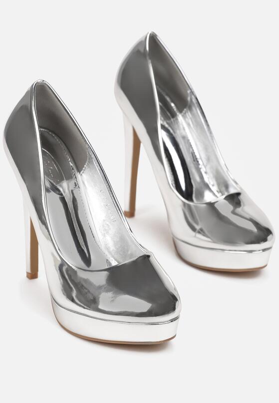 Pantofi stiletto Argintii 4