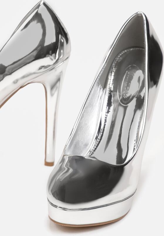 Pantofi stiletto Argintii 5