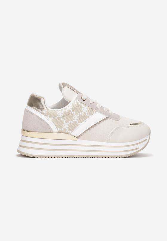 Sneakers Alb cu bej 3