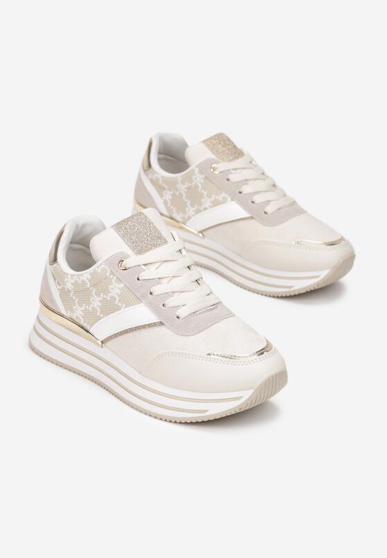 Sneakers Alb cu bej 4