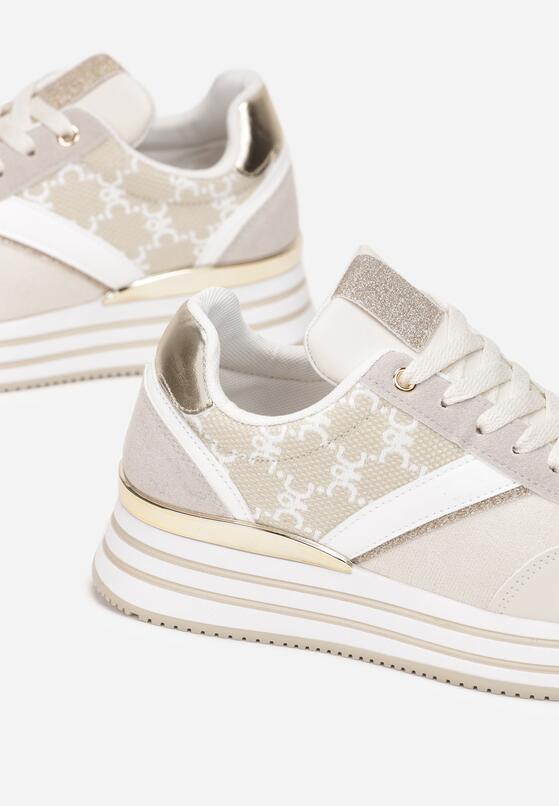 Sneakers Alb cu bej 5