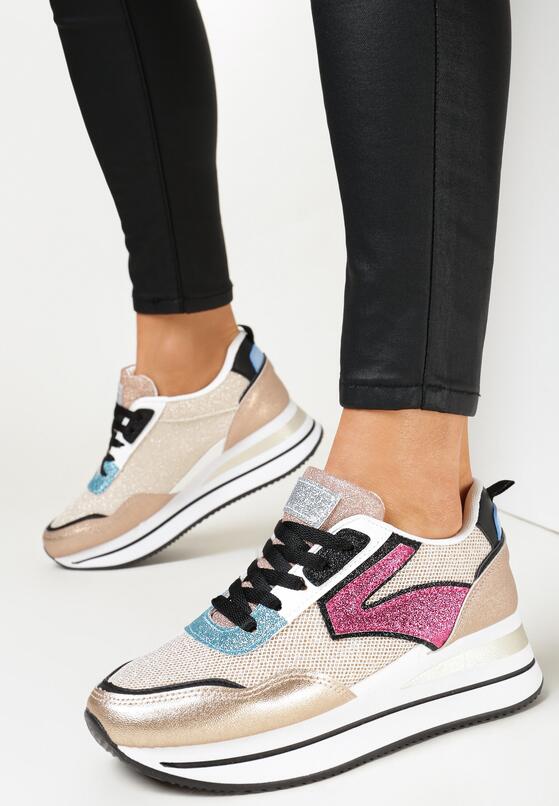 Sneakers Culoarea șampaniei 1