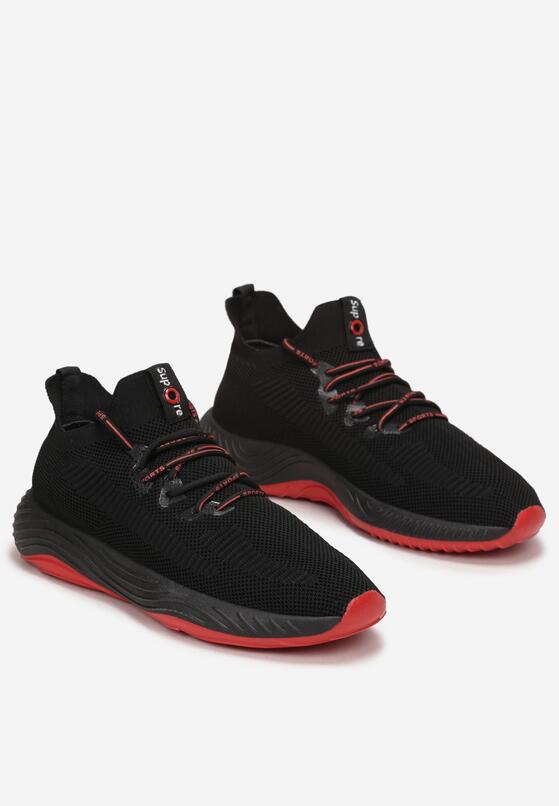 Pantofi sport Negru cu roșu 2