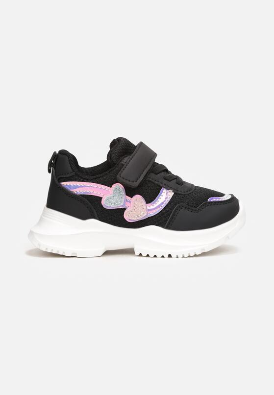 Czarne Buty Sportowe na Rzep Adwar 1