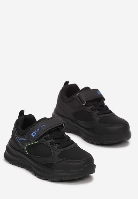 Czarno-Niebieskie Buty Sportowe na Rzep Briel 2