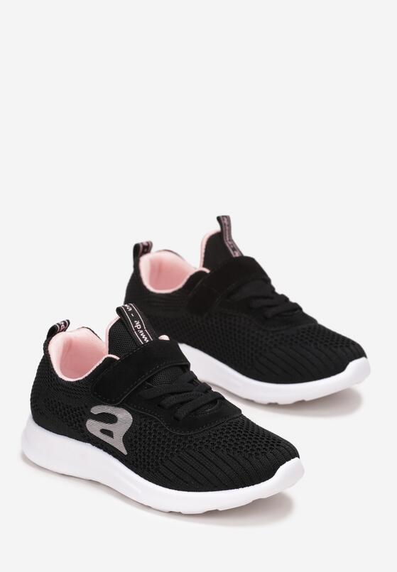 Pantofi sport Negru cu roz 2