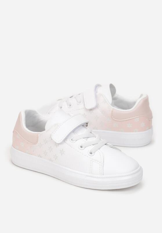 Różowe Tenisówki z Wkładką ze Skóry Naturalnej Mehelisa 2