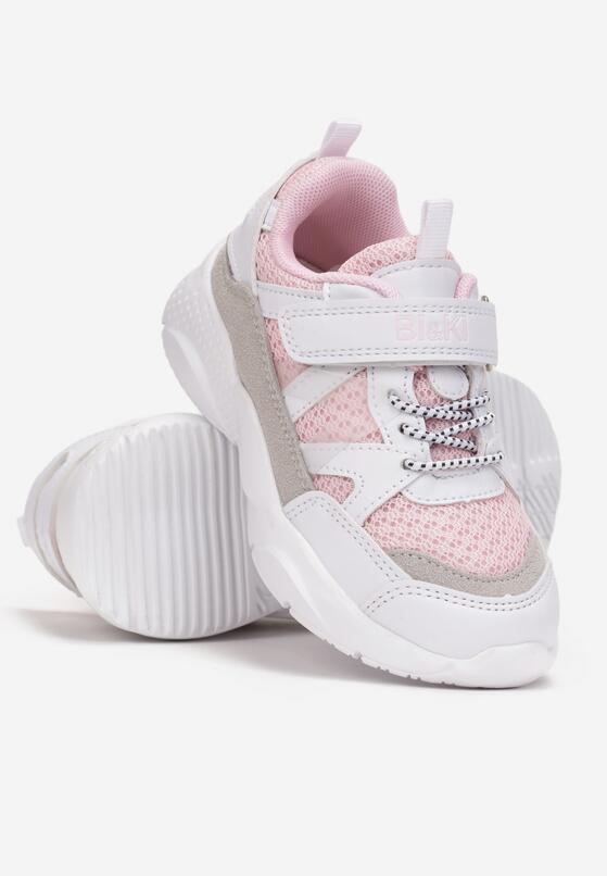 Białe Buty Sportowe z Rzepem i Skórzaną Wkładką Aryarose 2