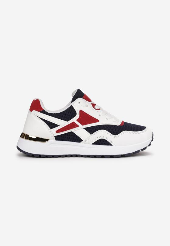 Biało-Granatowe Sneakersy Zdobione Wstawkami Garcia 3