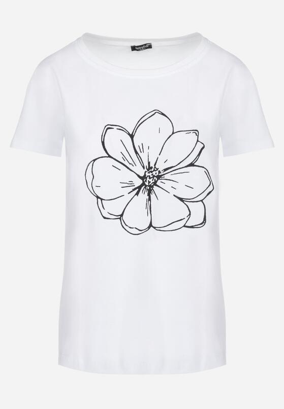 Biały T-shirt z Krótkim Rękawem i Nadrukiem Thetrin 6