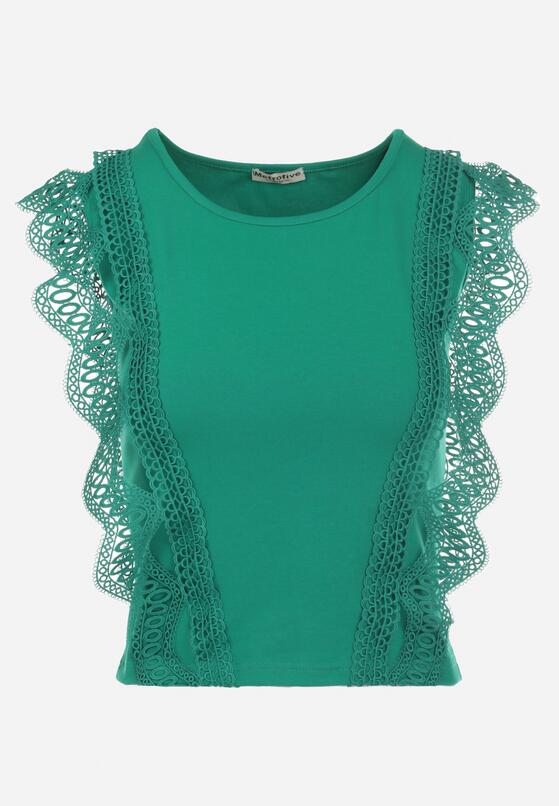 Zielony Top z Koronką Efania 6