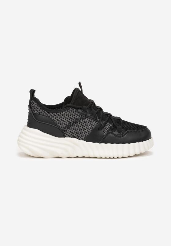 Czarne Sneakersy na Grubej Podeszwie Demetra 3