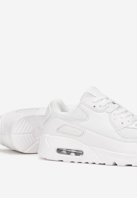 Białe Sneakersy na Grubej Podeszwie z Wstawką Denni 5
