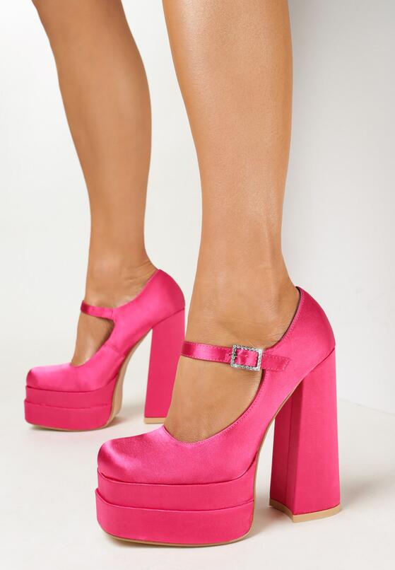 Pantofi cu toc Fucsia 1