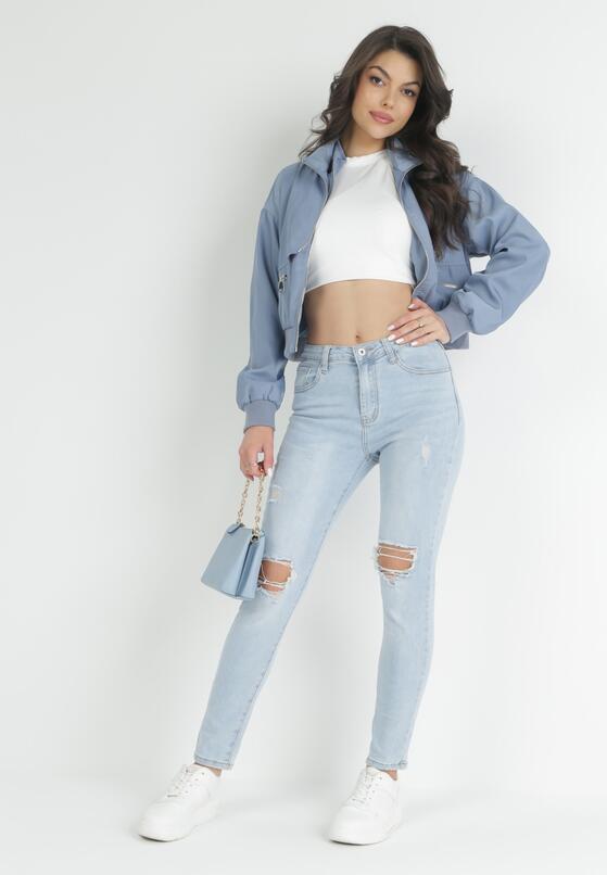 Jasnoniebieskie Jeansy Skinny z Dziurami Tully 2