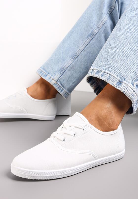 Białe Tenisówki z Krótkim Sznurowaniem Aimena 1