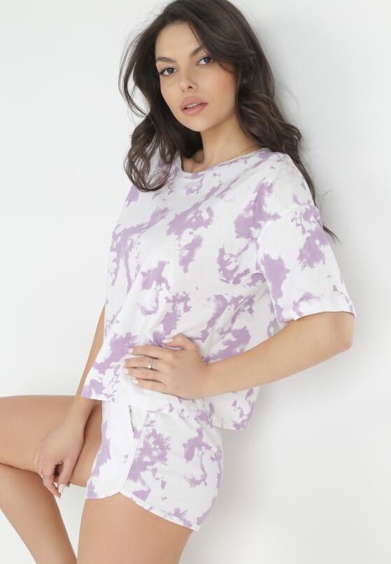 Jasnofioletowe Szorty Tie-Dye Lunamae 4