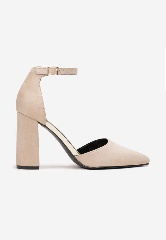 Pantofi cu toc Bej 3
