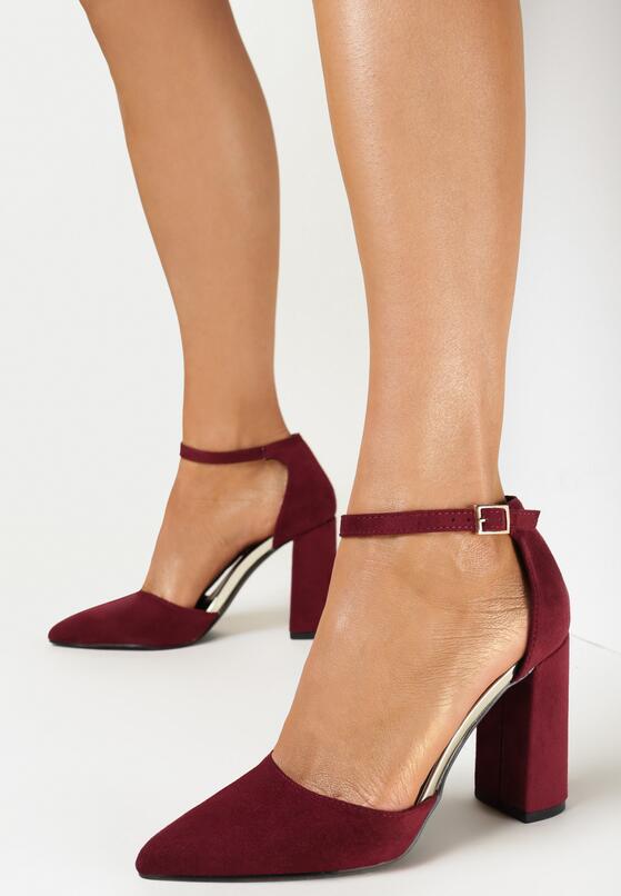 Pantofi cu toc Bordo 1