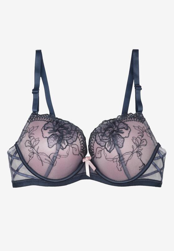 Sutien Albastru cu roz 1