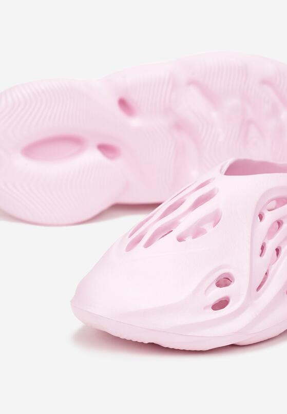 Różówe Sneakersy z Pianki Zdobione Wycięciami Harelle 5