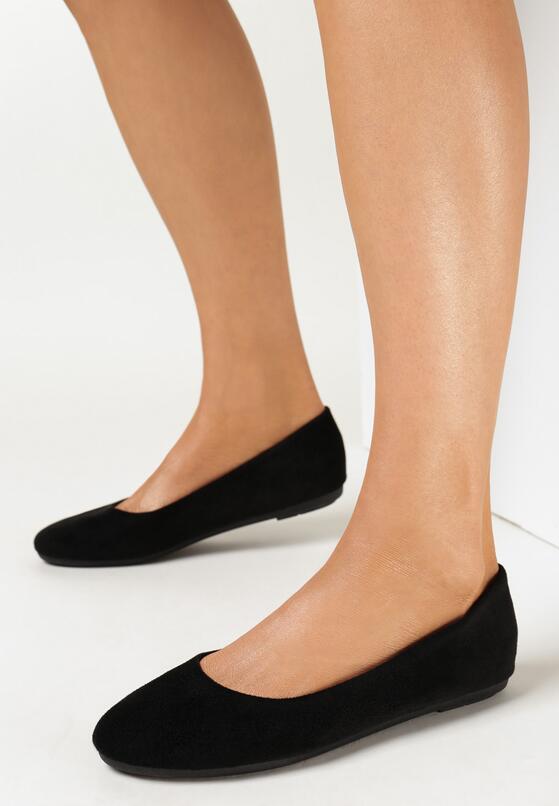 Fekete Balerina lapossarkú cipő 2