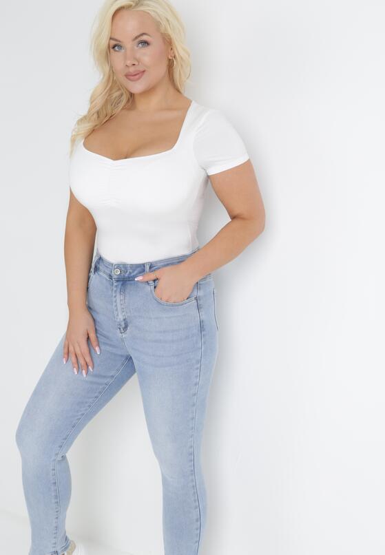 Jasnoniebieskie Jeansy Skinny z Regularnym Stanem Vibiana 4
