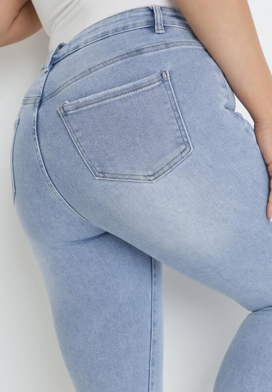 Jasnoniebieskie Jeansy Skinny z Regularnym Stanem Vibiana 5