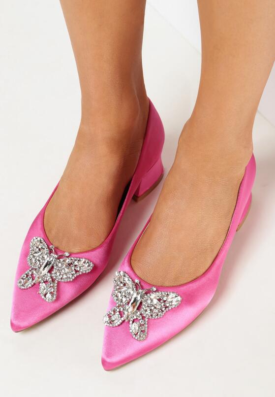 Pantofi cu toc Fucsia 2
