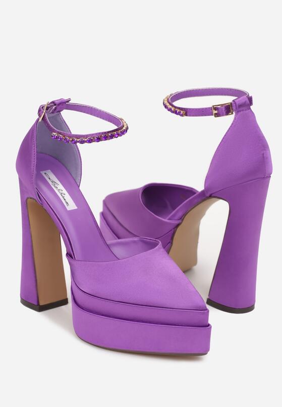 Pantofi cu toc Mov 4