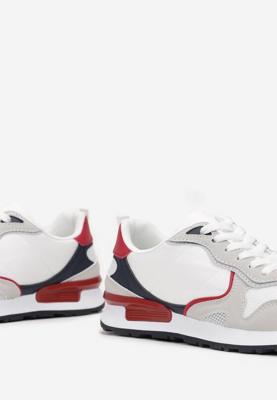 Białe Buty Sportowe z Cholewką przed Kostkę z Modnymi Przeszyciami Zariata 3