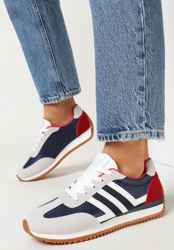 Sneakers Gri cu bleumarin 1