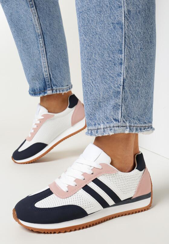 Sneakers Alb cu bleumarin 1