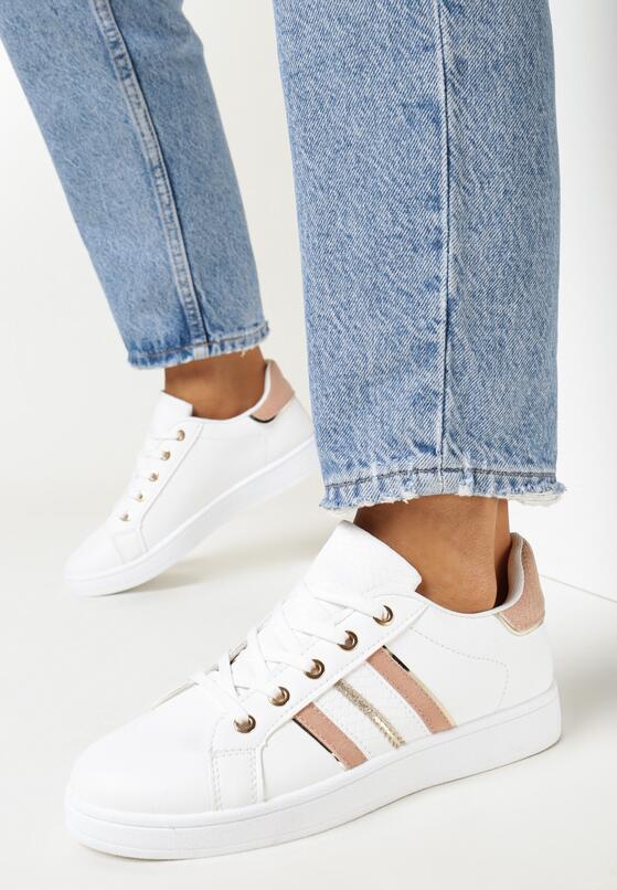 Sneakers Alb cu auriu 2