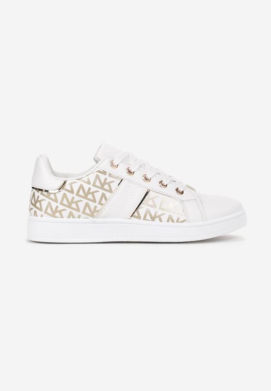 Sneakers Alb cu auriu 3
