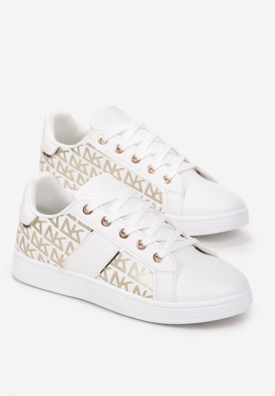 Sneakers Alb cu auriu 4