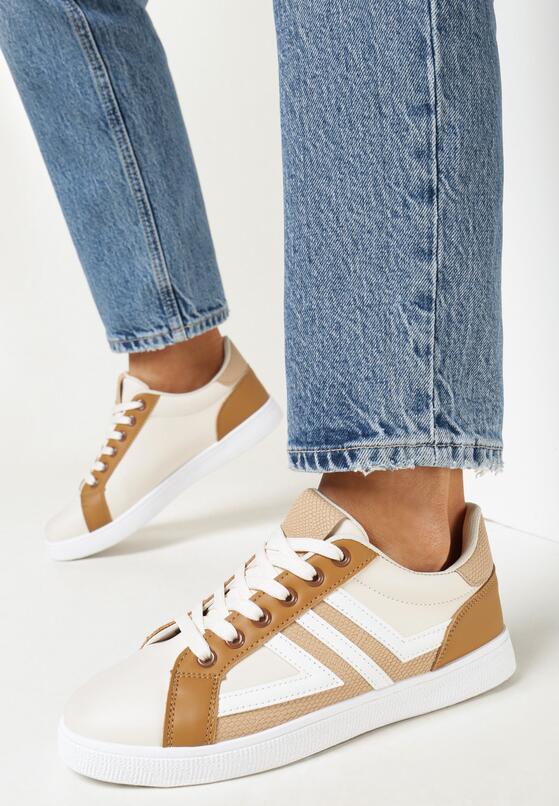 Sneakers Bej cu maro 2