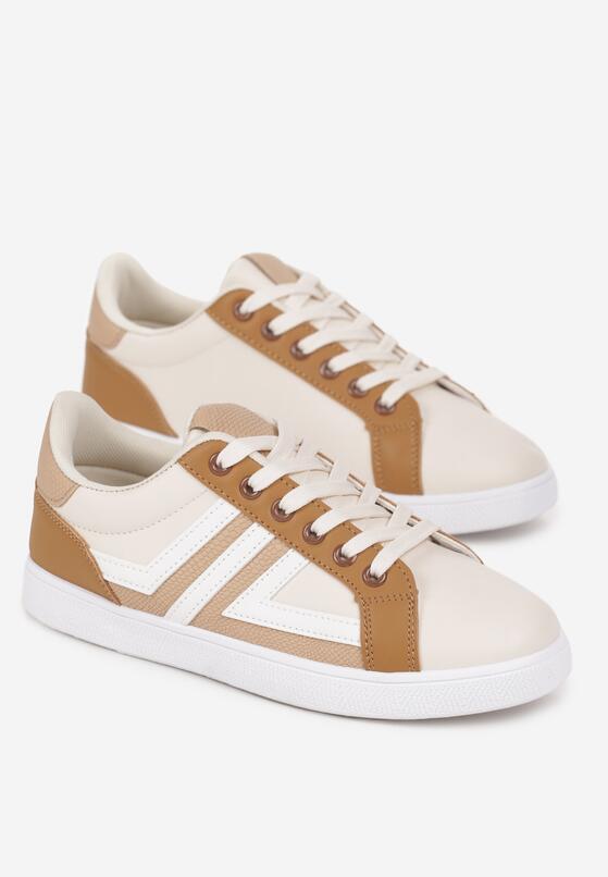 Sneakers Bej cu maro 4