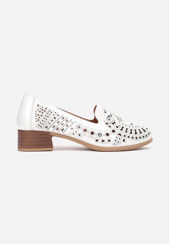Pantofi cu toc Albi 3