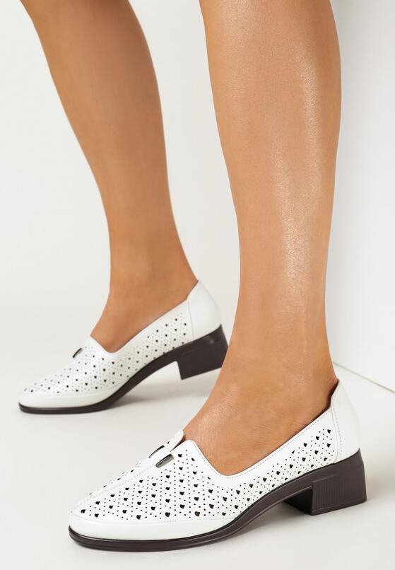 Pantofi cu toc Albi 1
