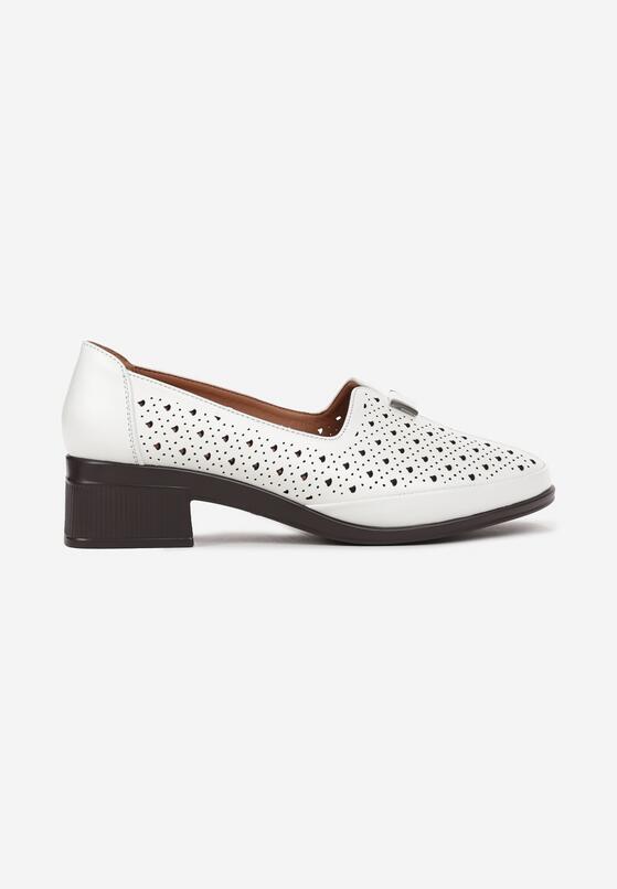Pantofi cu toc Albi 3