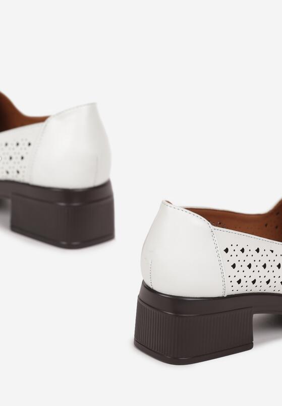 Pantofi cu toc Albi 5