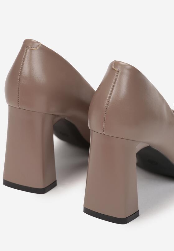 Pantofi cu toc Bej 5
