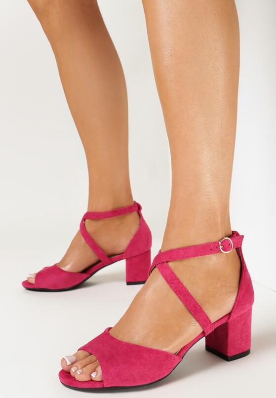 Fuksjowe Sandały na Słupku Angeletta 2