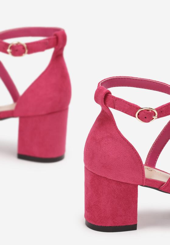 Fuksjowe Sandały na Słupku Angeletta 5