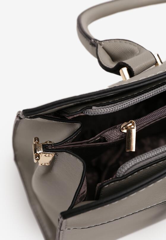 Szara Torebka Shopper z Imitacji Skóry Catlyn 3