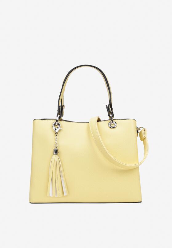 Żółta Torebka z Rączkami i Odpinanym Paskiem z Regulacją Shada 1
